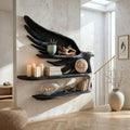 Handcrafted Wave Bookshelf with Curved Structure, solid wood, built to order