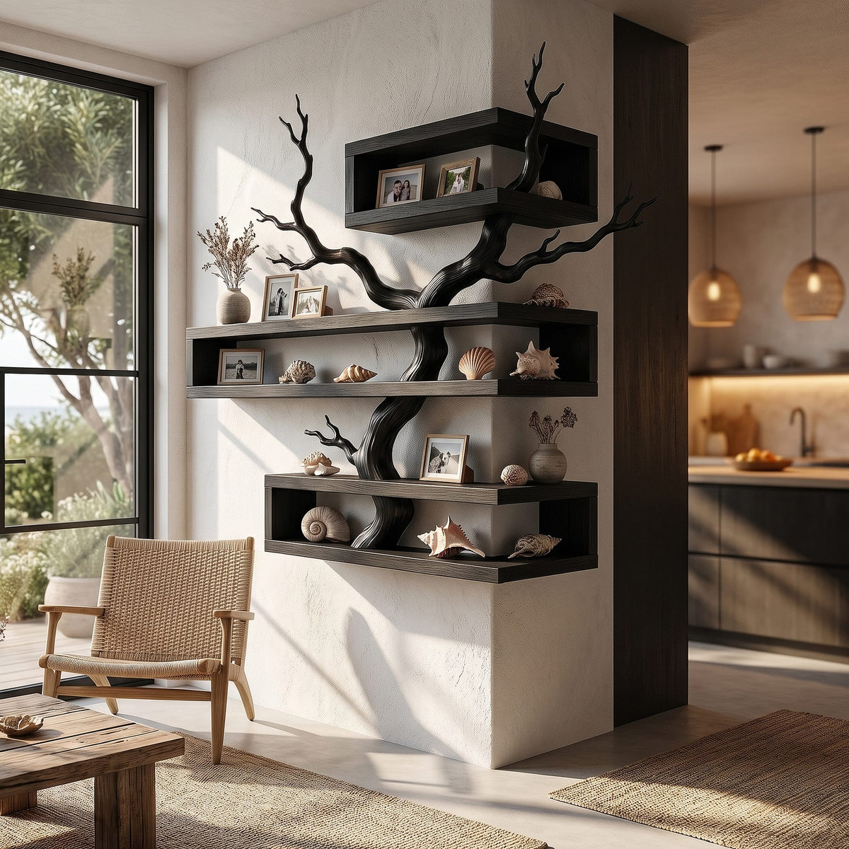 Artistic Branch Floating Shelf