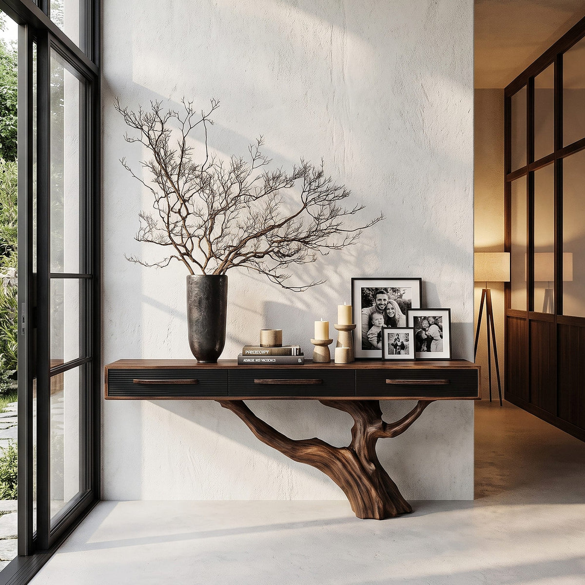 Nature Inspired Console Table