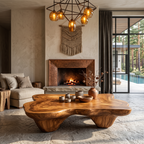 Modern Coffee Table with Minimal Base, solid wood, built to order