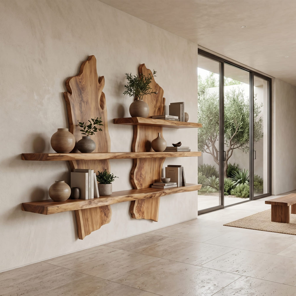 Organic Solid Floating Shelf