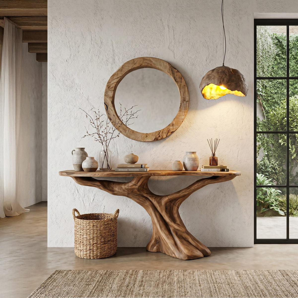 Solid Teak Console Table