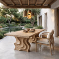 Modern Dining Table with Flowing Loop Design, solid wood, built to order