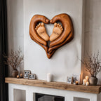 Contemporary Personalized Baby Wall Decor with Sculptural Baby Feet Design, solid wood, built to order