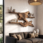 Live Edge Book Floating Shelf