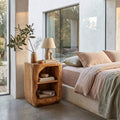 Open Storage Solid Nightstand