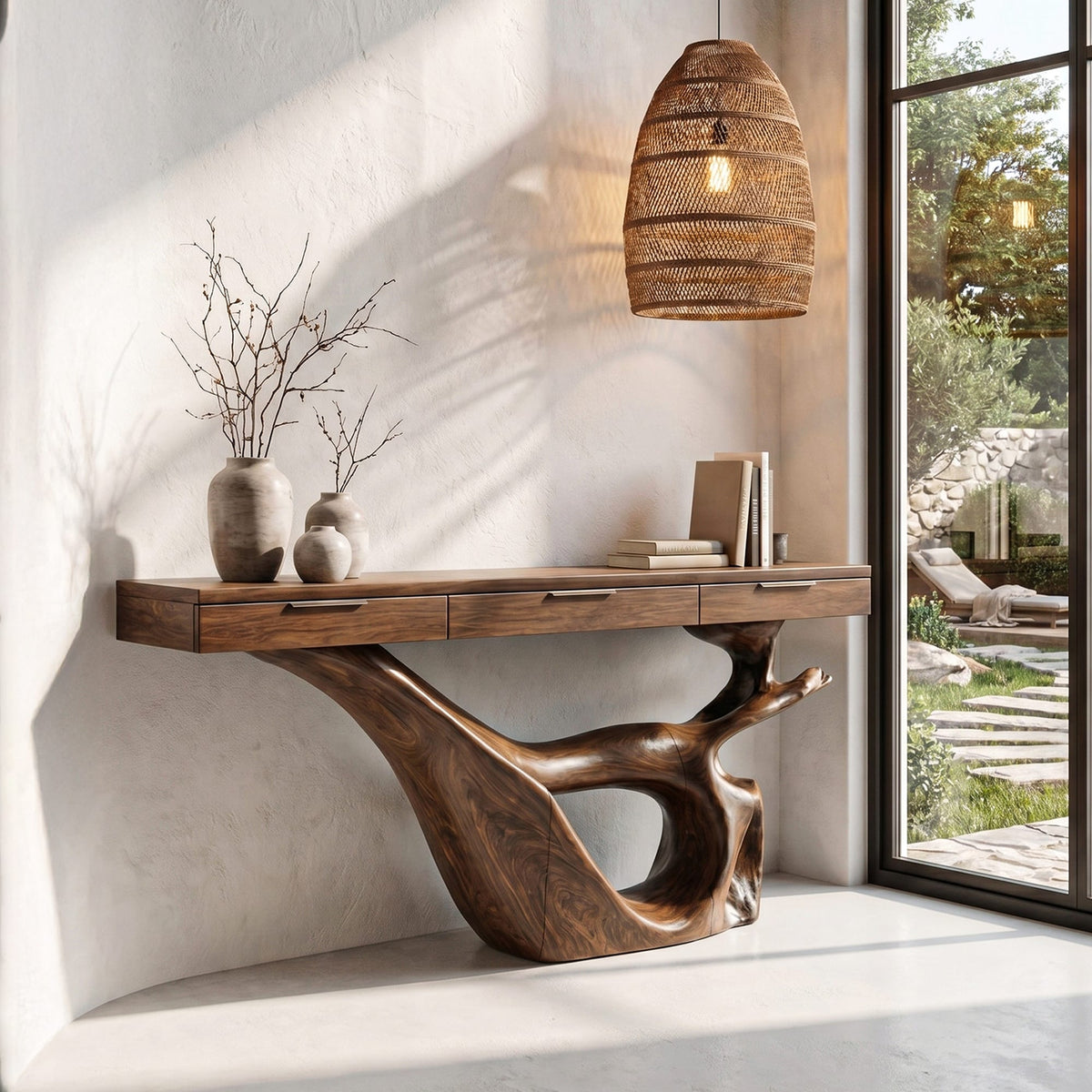 Curved Loop Console Table
