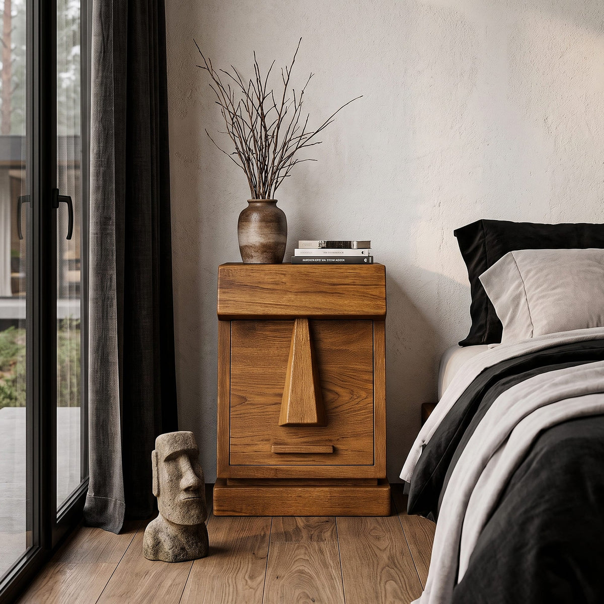 Geometric Solid Nightstand