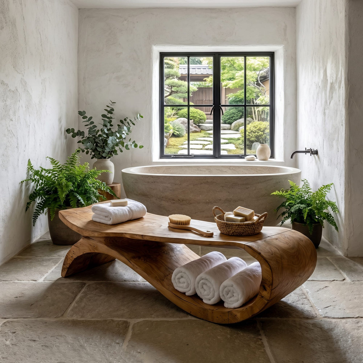 Minimal Modern Shower Bench