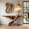 Live Edge Sculptural Sofa Console Table