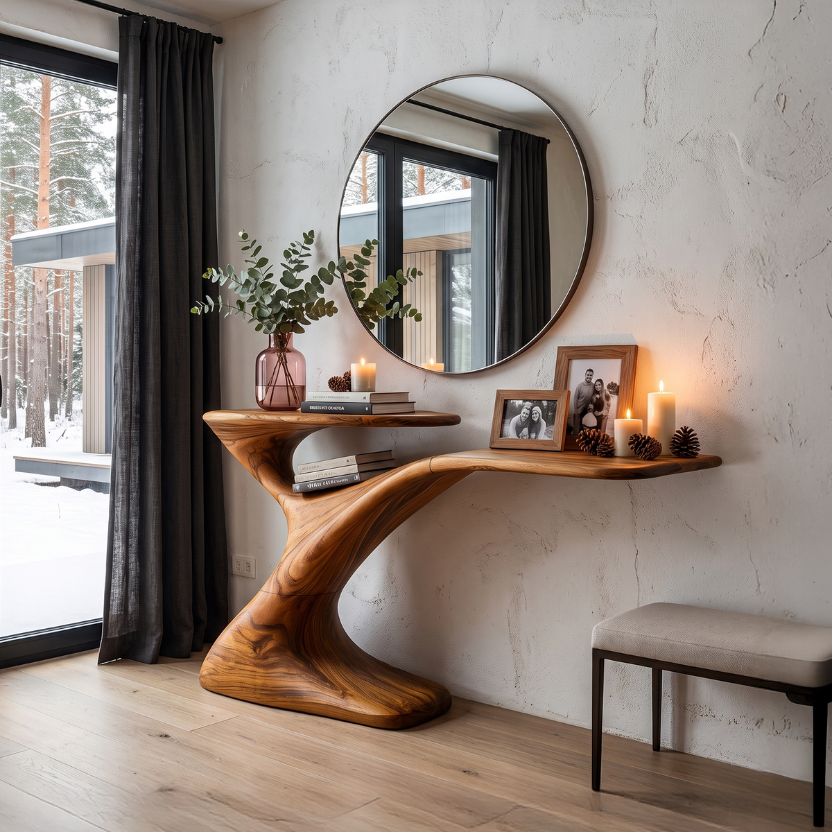 Minimalist Console Table, solid wood, built to order