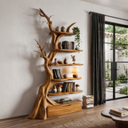 Organic Tree Bookshelf Sculptural Design, solid wood, built to order