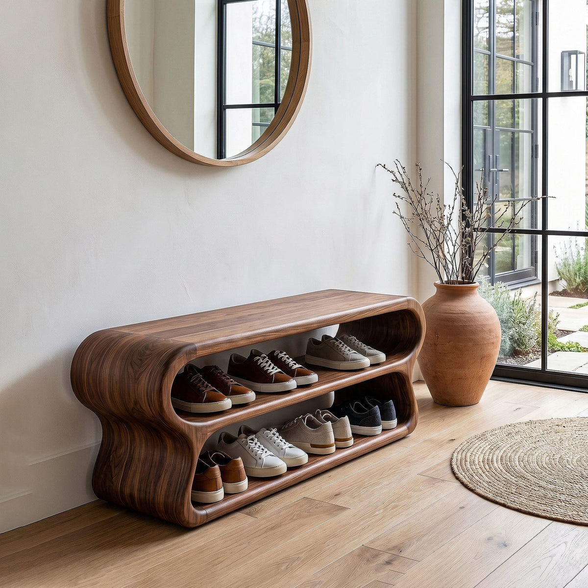 Contemporary Compartments Bench