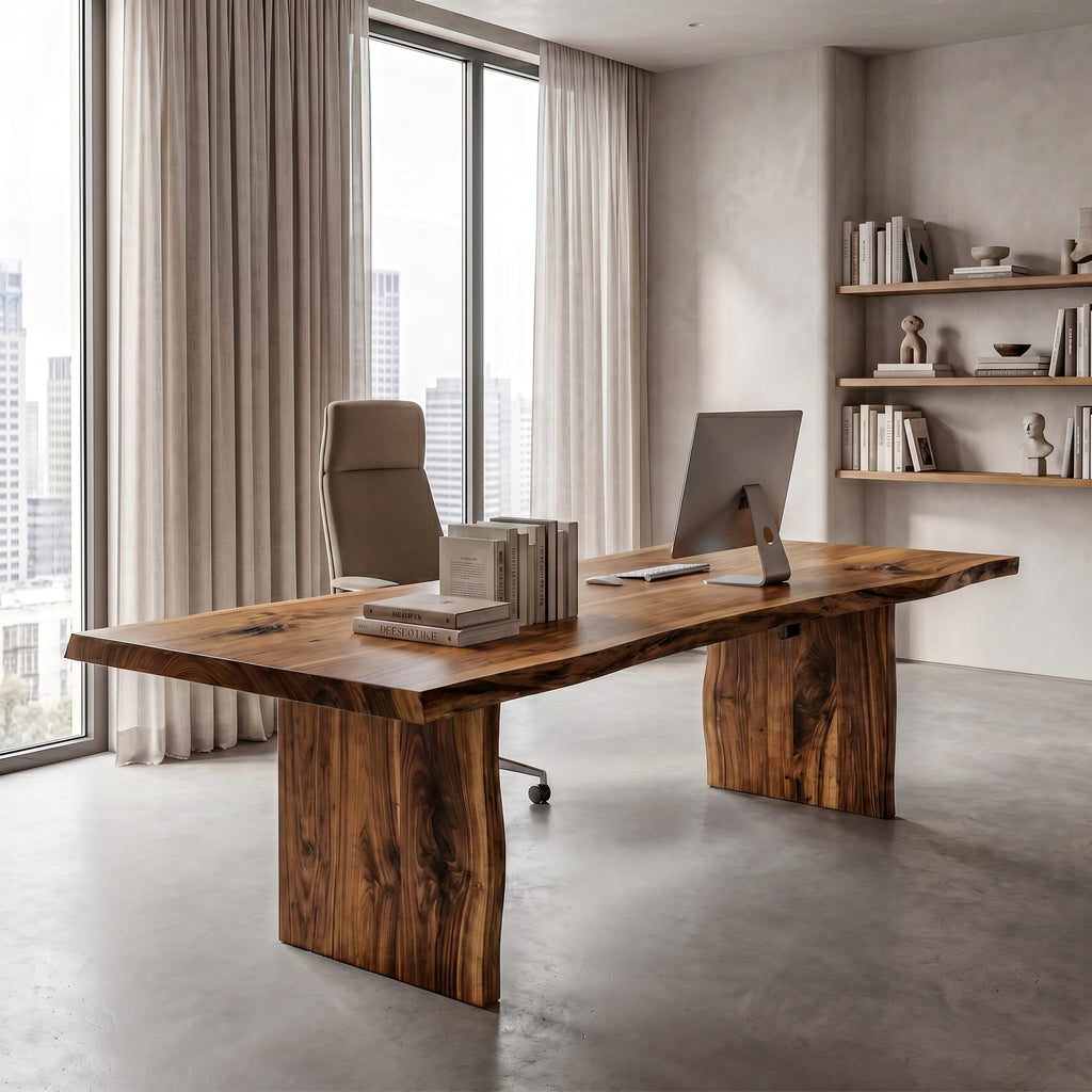 Live Edge Solid Executive Desk
