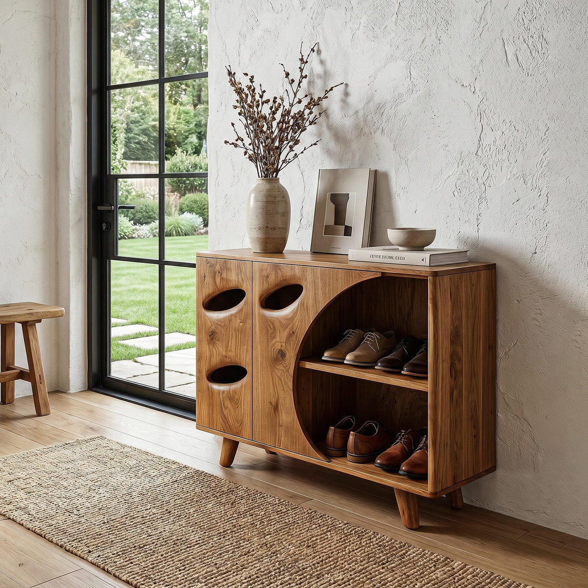 Mid Century Organic Storage Cabinet