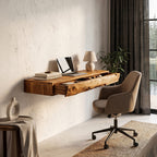 Floating Live Edge Workspace Desk