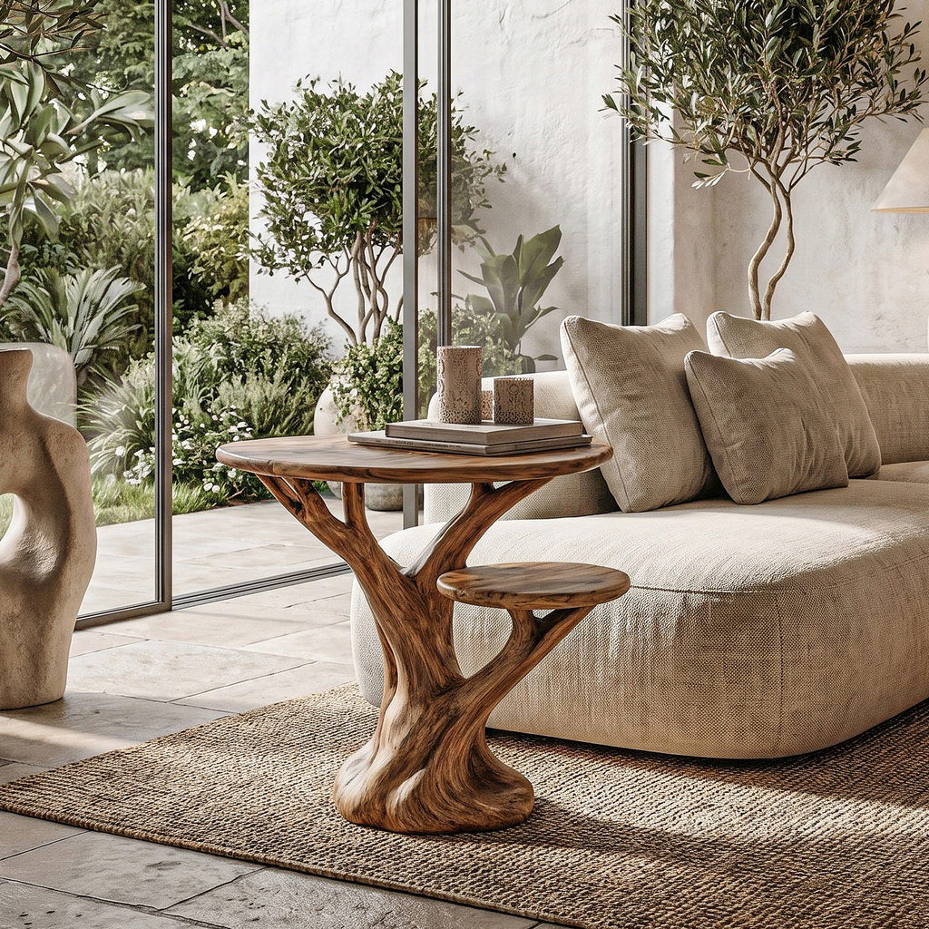 Organic Sculptural Side Nightstand