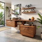 Mid Century Bathroom Vanity Ensuite, solid wood, built to order