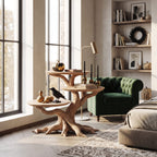 Farmhouse Round End Table, solid wood, built to order