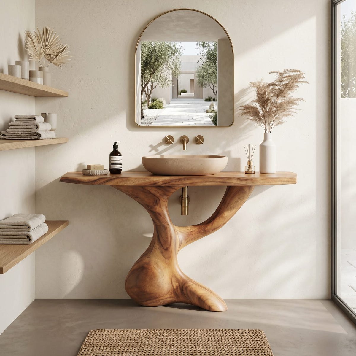 Handcrafted Vanity, solid wood, built to order