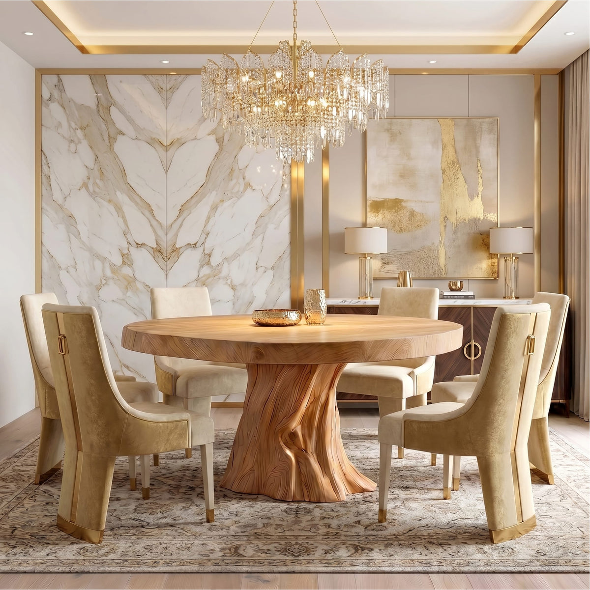 Modern Sculptural Kitchen Dining Table