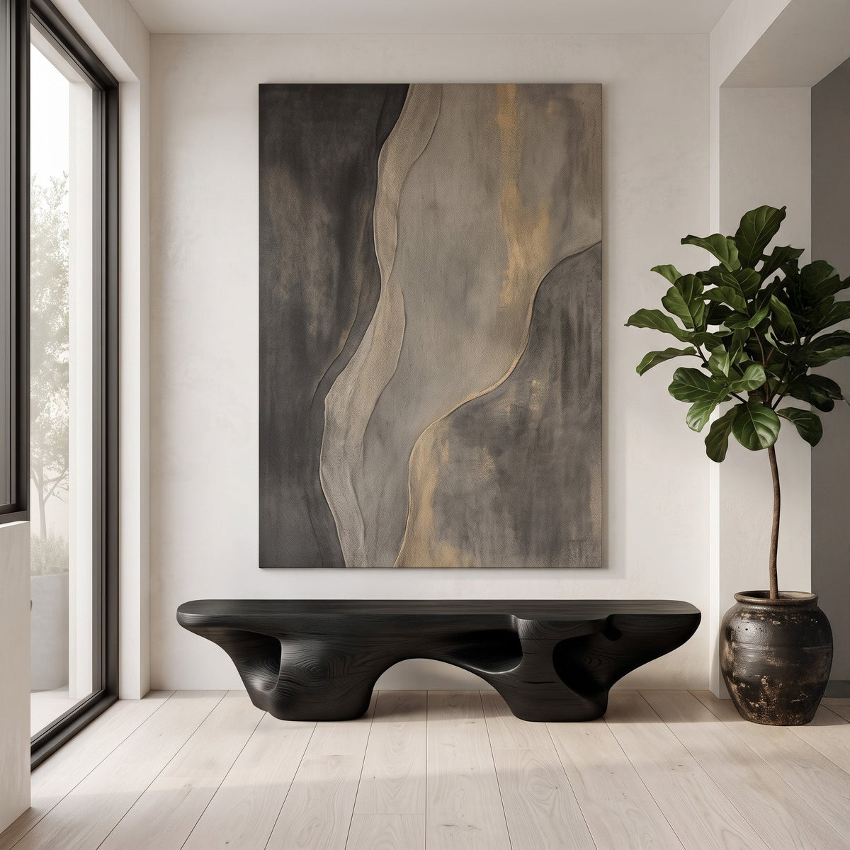 Sculptural Chair Bench