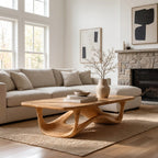 Contemporary Sculptural Coffee Table, solid wood, built to order