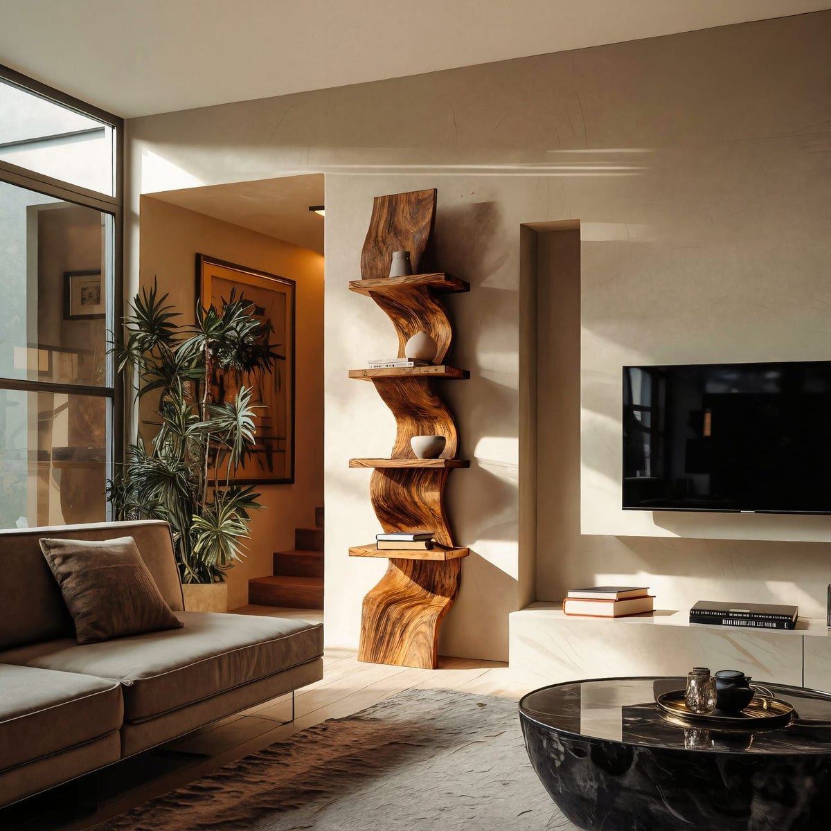 Curved Mounted Floating Shelf
