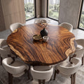 Mid Century Round Wood Table Top Dining Room, solid wood, built to order