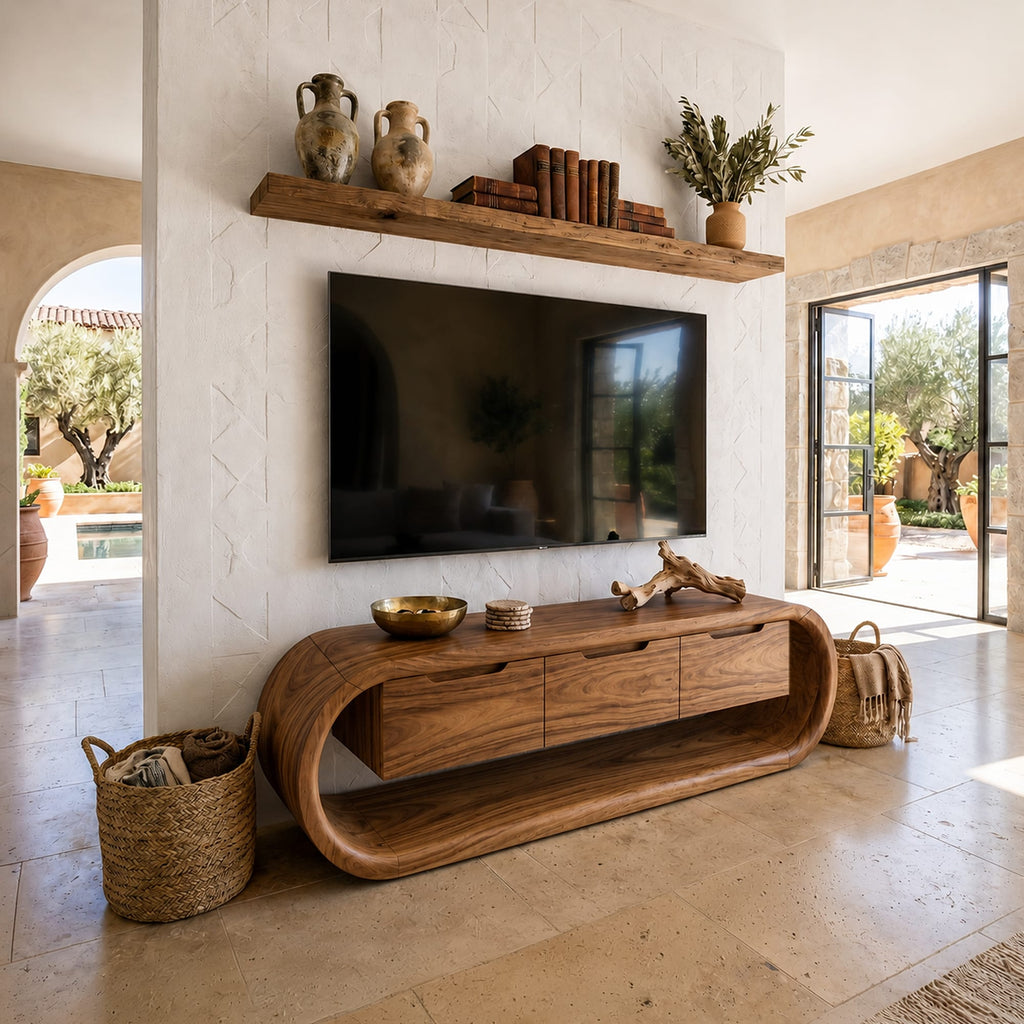 Greek Solid TV Cabinet
