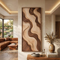 Contemporary Curved Line Wall Art, solid wood, built to order
