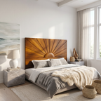 Organic Sunburst Headboard Solid Bed Headboard, solid wood, built to order