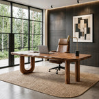 Organic U-shaped Leg Desk, solid wood, built to order