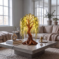 Farmhouse Tree Table Lamp, solid wood, built to order
