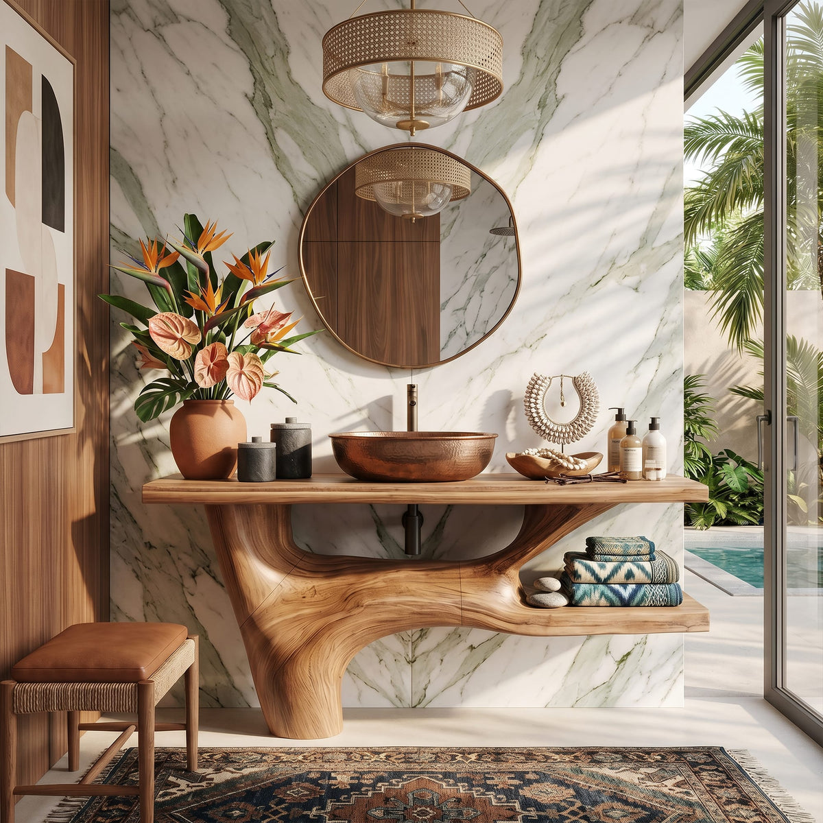 Handcrafted Vanity, solid wood, built to order