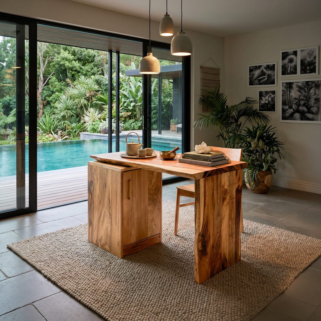 Solid Covered Dining Table