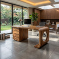Contemporary Executive Desk Garden Office, solid wood, built to order