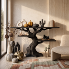 Organic Twisted Tree Sofa Table, solid wood, built to order