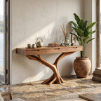 Live Edge Drawer Console Table