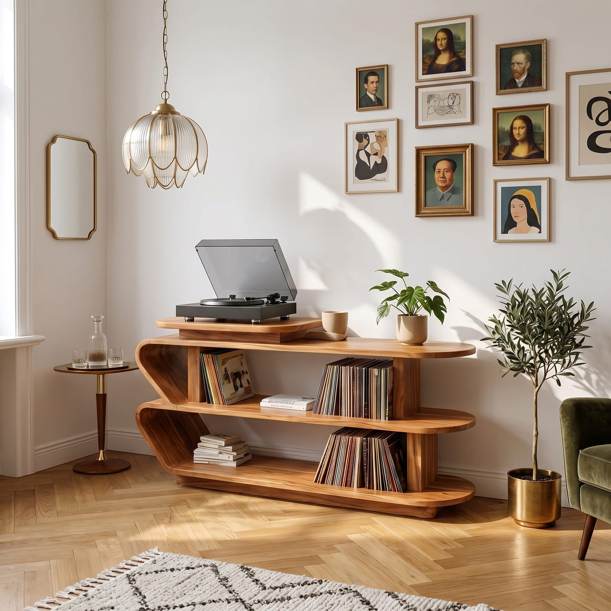 Handcrafted Media Console, solid wood, built to order
