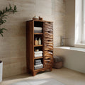 Contemporary Bathroom Cabinet with Open Shelves and Drawers for Spa, solid wood, built to order