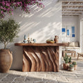 Contemporary Live Form Hall Table, solid wood, built to order