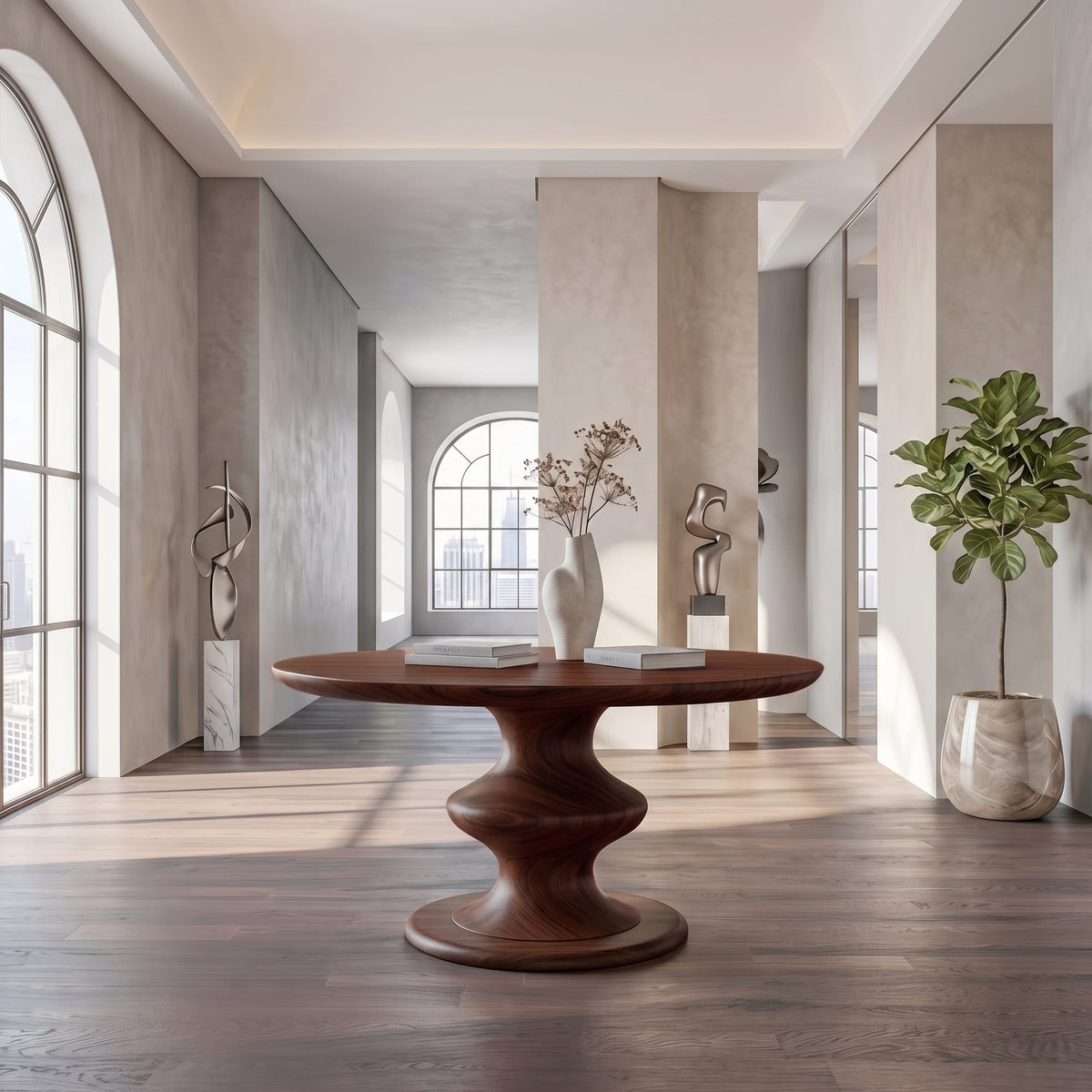 Contemporary Solid Console Table