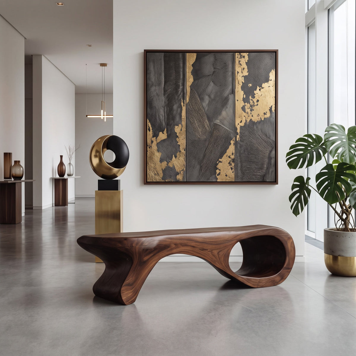 Artistic Sculptural Bench
