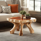 Handcrafted Coffee Table with Design, solid wood, built to order