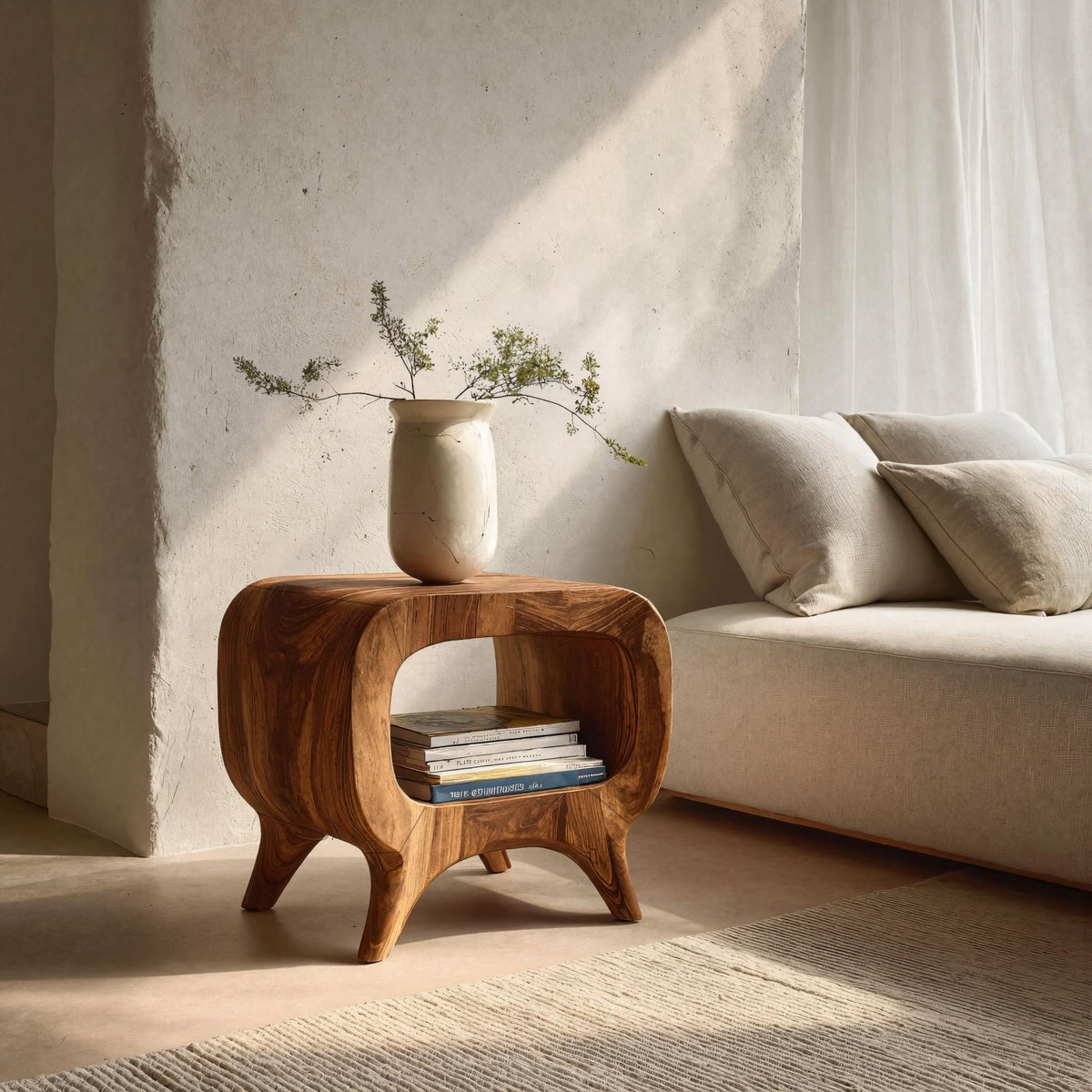 Round Minimal Nightstand