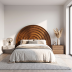 Contemporary Arched Headboard Bed Headboard, solid wood, built to order