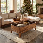 Handcrafted Coffee Table with Storage Home, solid wood, built to order