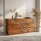 Organic Sculpted Dresser Table, solid wood, built to order