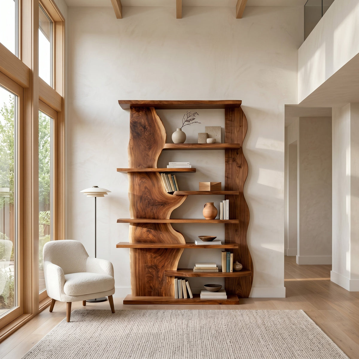 Live Edge Organic Bookshelf